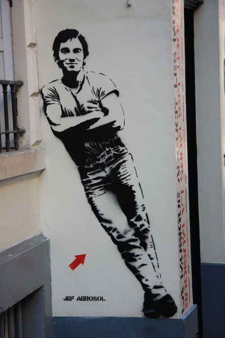Jef Aérosol street art in Brussels