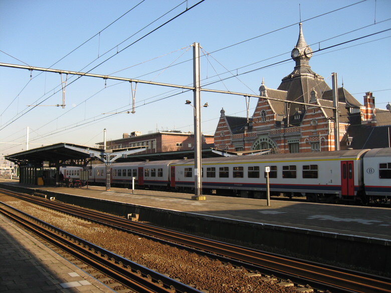 View from behind the station where the train tracks are