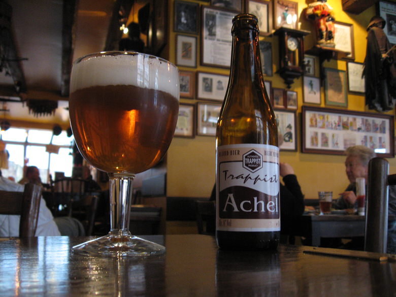 Trappist Achel to drink at The Poechenellekelder