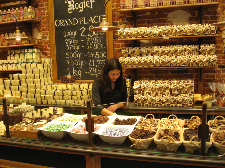 belgian Chocolate store in Brussels