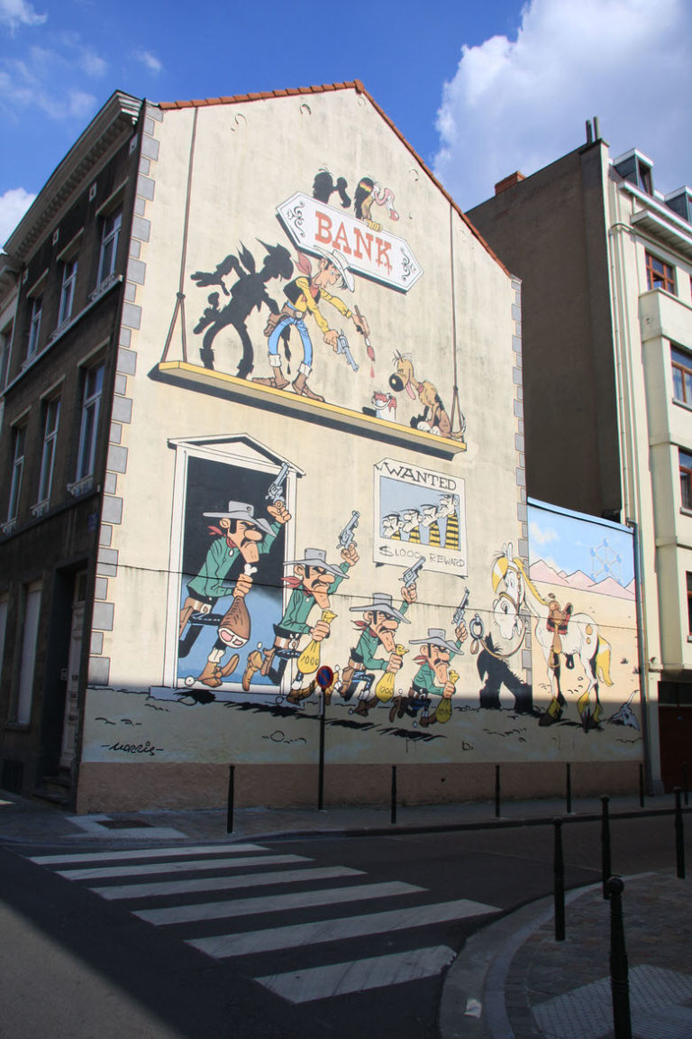 Lucky Luke Comic Strip Mural