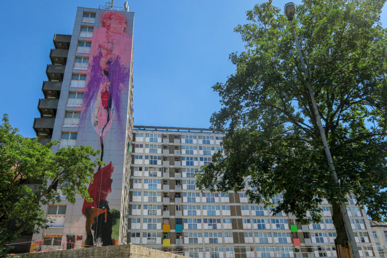 The new official mural by Bonomatt rue des Brigittines 12, Brussels, Belgium
