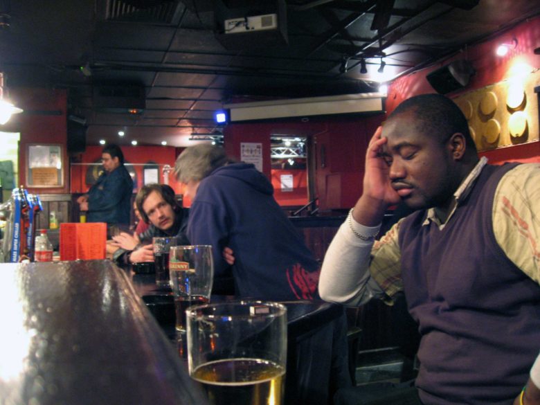Early morning closing time in Celtica Irish pub in the 2007